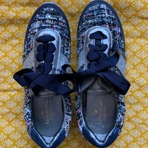 Kate Spade Glitter Tweed Sneakers 💜💍